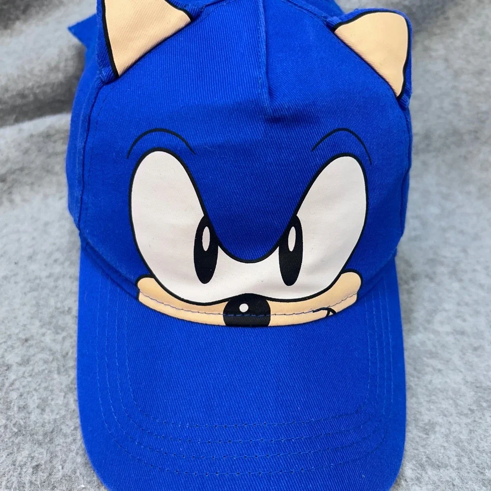 Sonic the Hedgehog Kids Blue SEGA Baseball Hat 3D Ears Quills Costume Cap OSFM